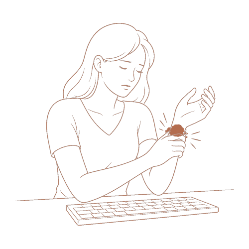 反復動作・使い過ぎを表すイラスト